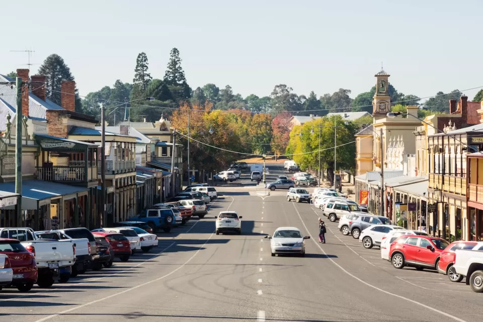 rural town main street.